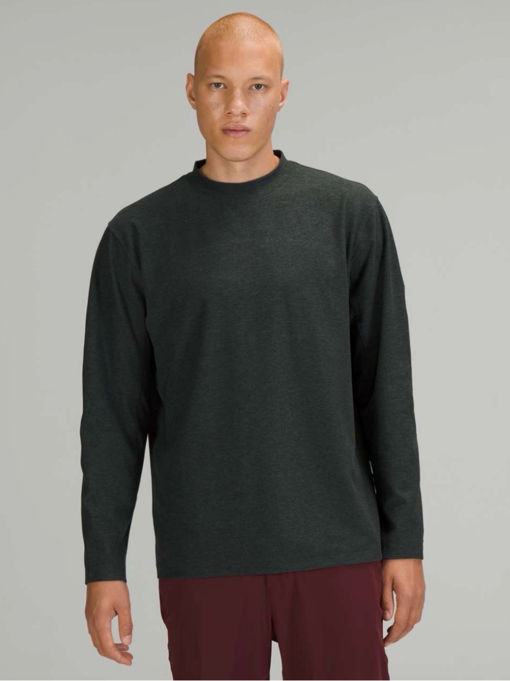 Lululemon Rulu Mock Neck Long Sleeve Heathered Rainforest Green Size XL NWOT